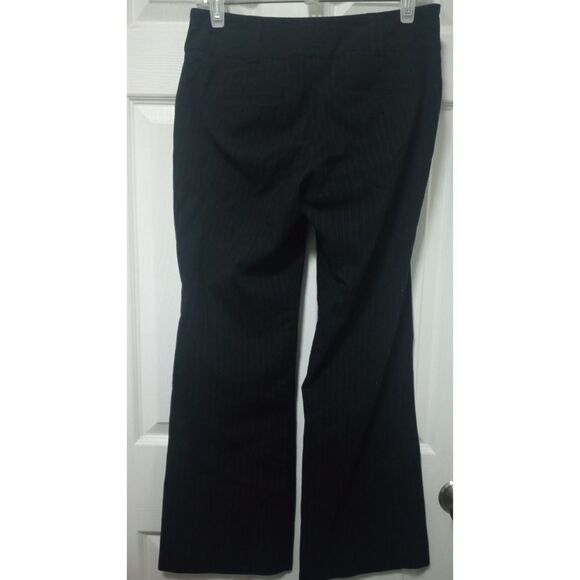 Essentials by ABS Women's Black Pin Stripe Mid Rise Dress Slacks Size 8 - Picture 2 of 6